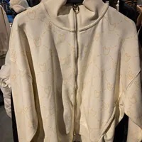 [S] LIFEWORK WOMENS BIG RADOGRAM TWO-WAY HIGH NECK ZIP-UP,IVORY, LW243ZT750-1-02 [FINAL SALE] (SLW504)