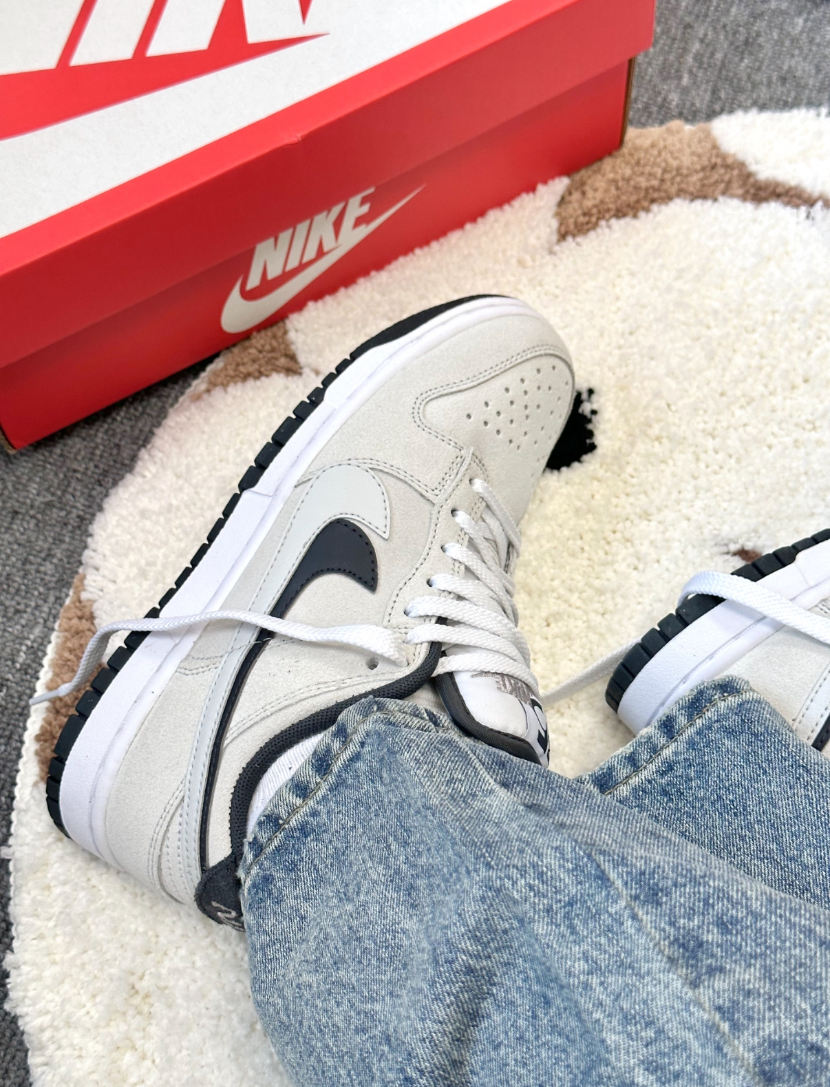 Nike Dunk Low 85 黑白千層 黑灰白 雙勾 麂皮 HV1800-101/預購