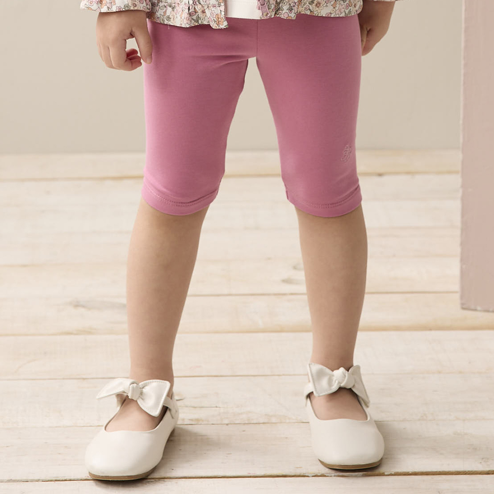 PIPPY 百搭棉質6分緊身褲 紫