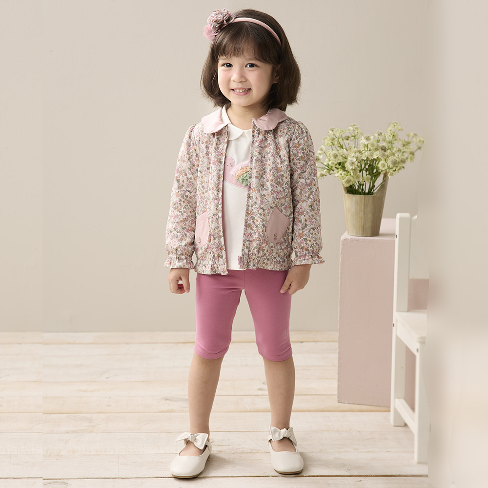 PIPPY 百搭棉質6分緊身褲 紫