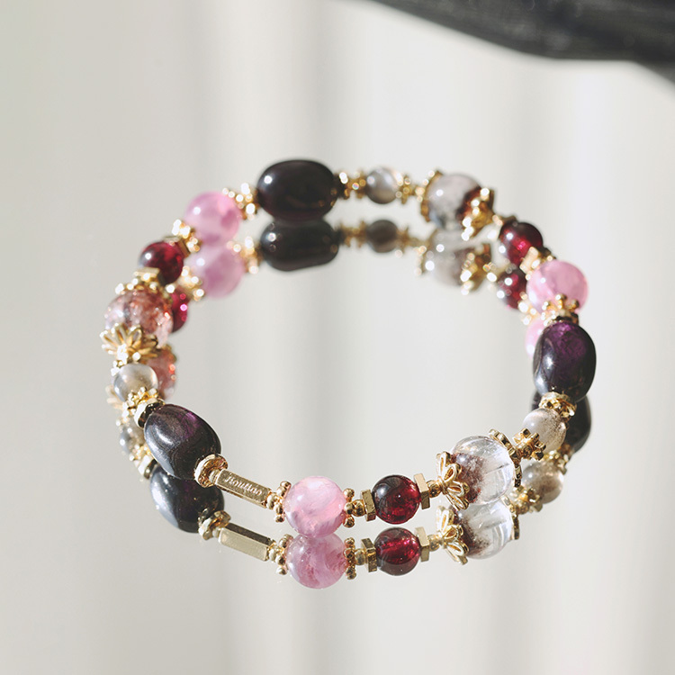 脆弱的光芒：紫磷鐵錳礦｜紫祖母晶｜紫牙烏｜金草莓｜骨幹黑太陽