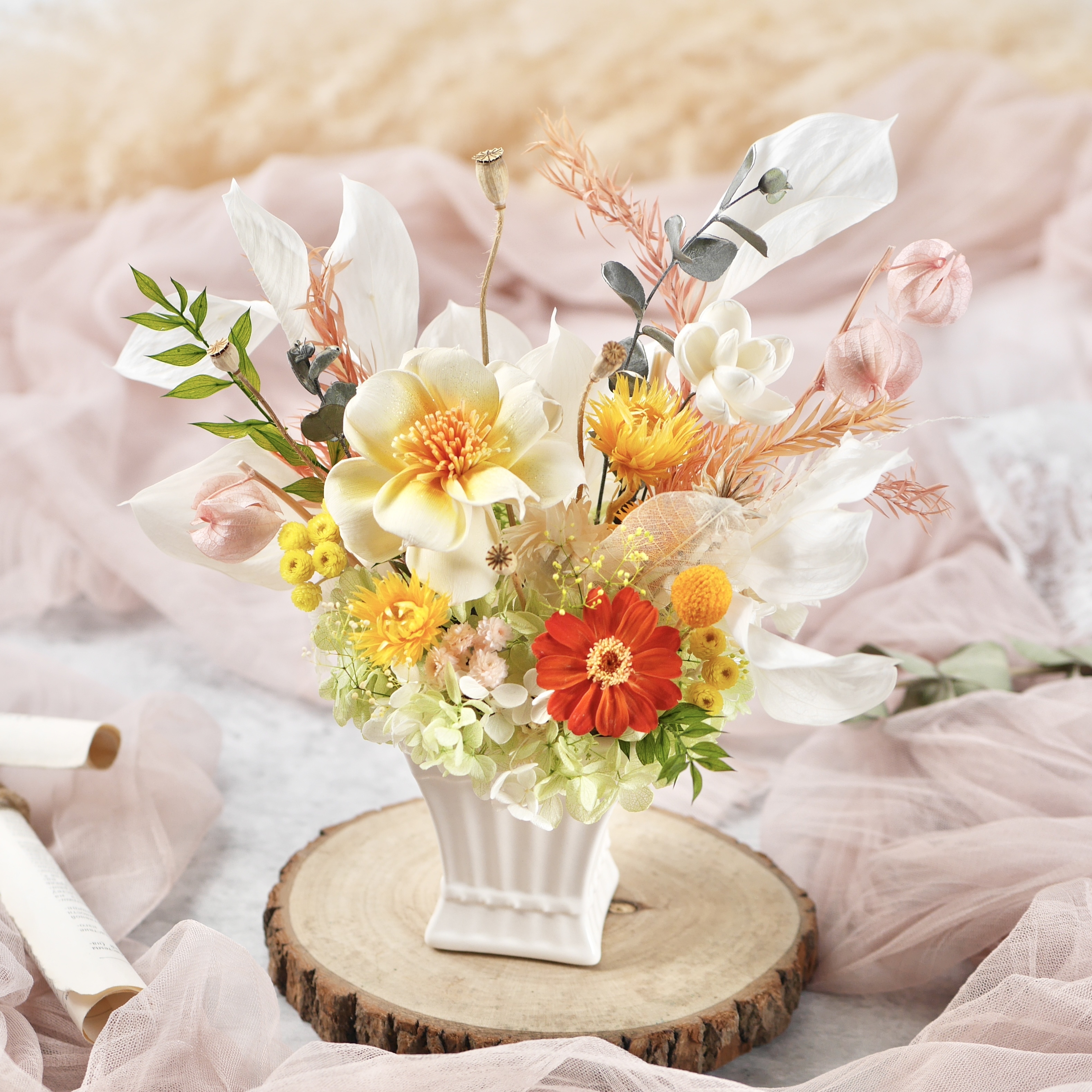 【綠野仙蹤】永生乾燥瓷器盆花