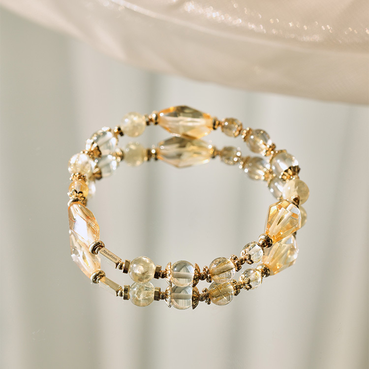 理解與前進｜女款：黃水晶｜黃金雲母｜黃托帕｜鈦晶｜檸檬晶