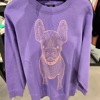 [S] LIFEWORK SIGNATURE BIG RADOG PRINTING MAN TO MAN SWEATSHIRT,PURPLE, LW245MT990-2-29 [FINAL SALE] (SLW507)