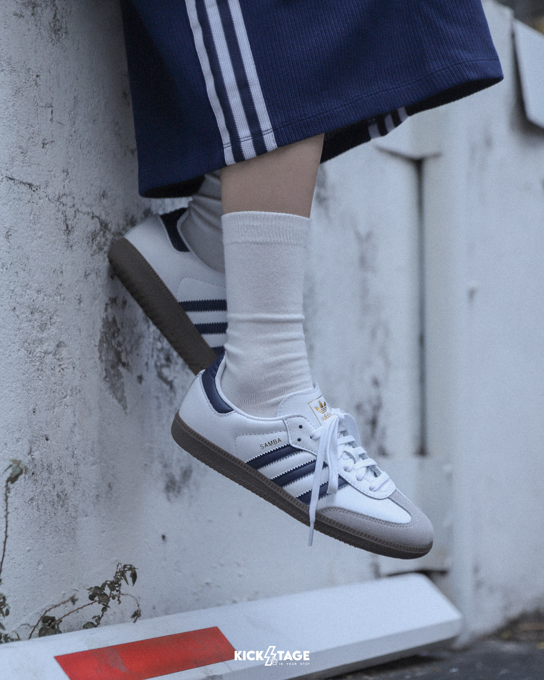 男女鞋 ADIDAS SAMBA OG 白藍 皮革 麂皮 橡膠底 德訓鞋 扁鞋 休閒鞋【JH8795】