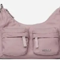 [S] WHO.A.U NYLON POCKET HOBO BAG, PINK, WHBGD4981A-25-PINK [FINAL SALE] (SWAU477)