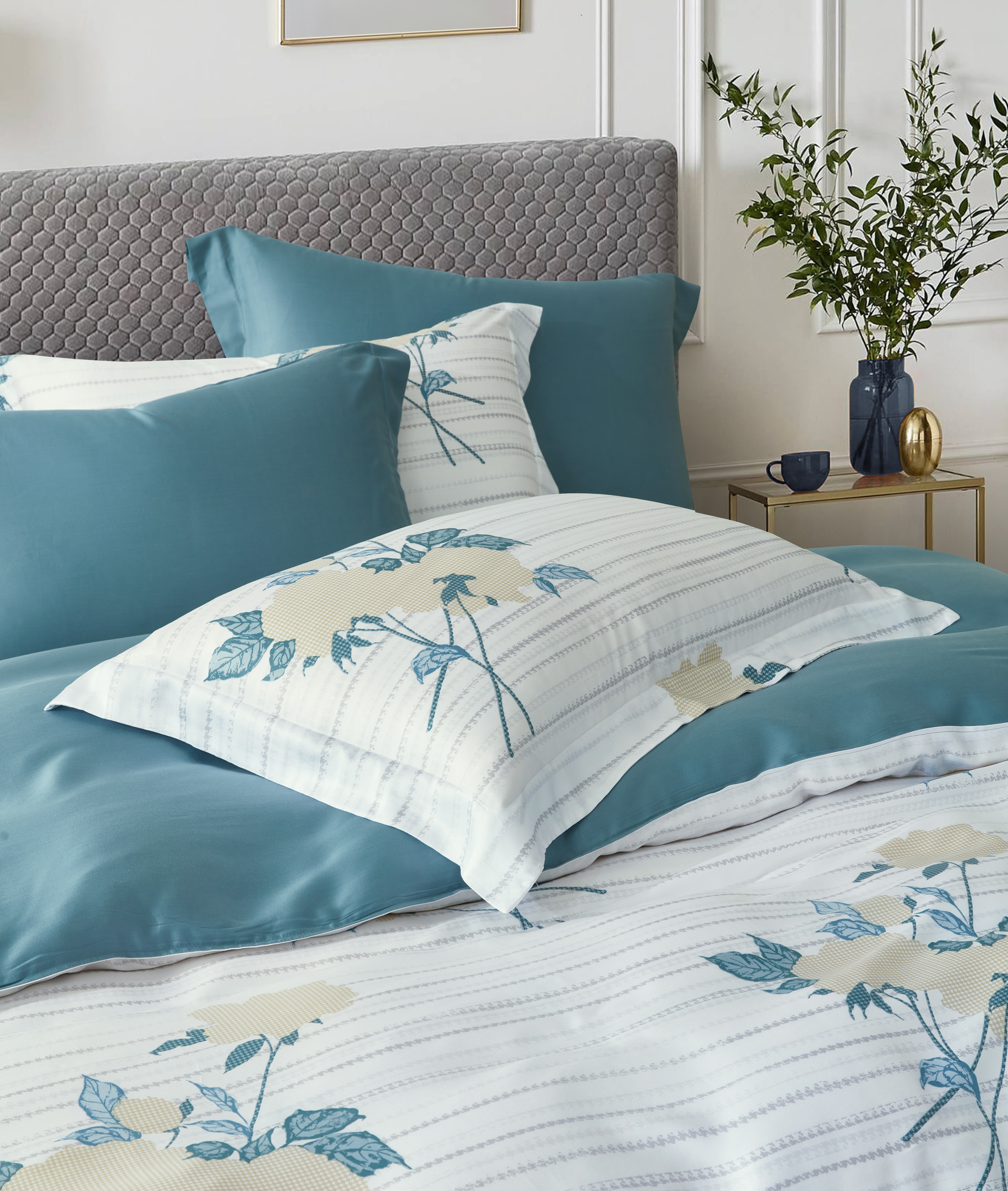 【三件式】100%萊賽爾天絲|凡芮思【映葉輕語】雙色翅膀款