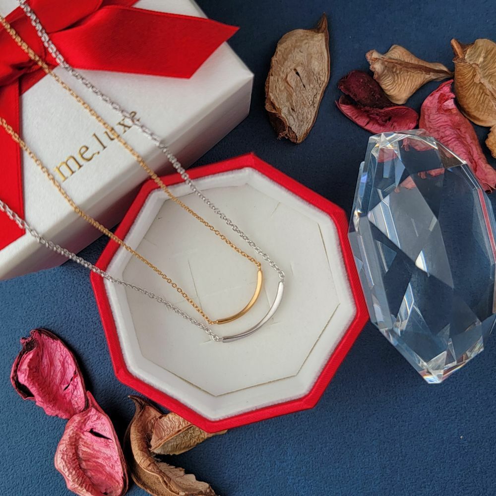 【me.luxe】銀對鍊_微笑戀人