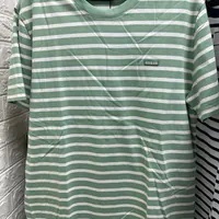 [S] GUESS ESSENTIAL SQUARE LOGO STRIPED SHORT SLEEVE T-SHIRT,MINT, MO2K9485-MIT [FINAL SALE] (SGU661)
