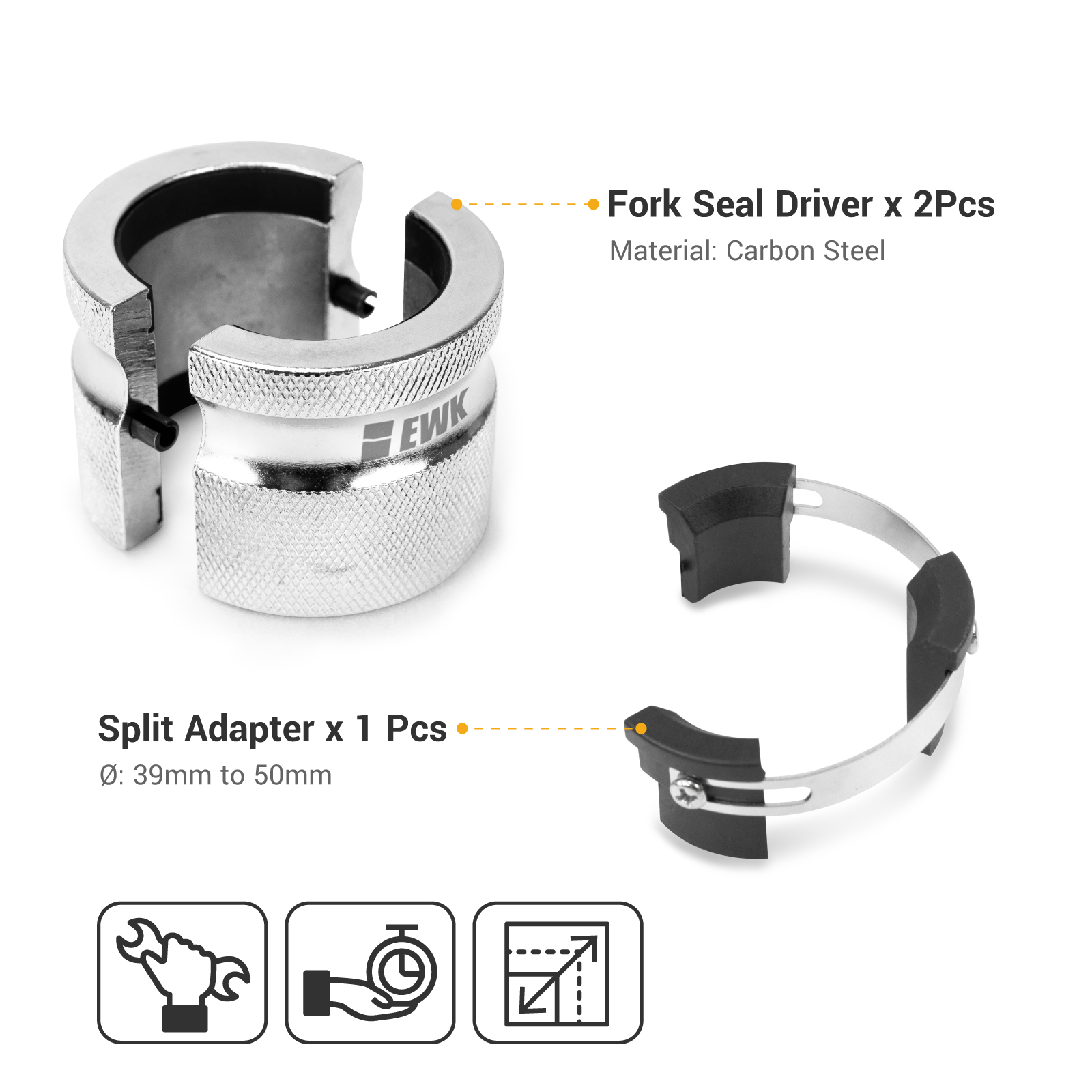 トップス Drhiluluk Amazon.com: EWK Motorcycle Adjustable 39-50mm Fork Seal Driver