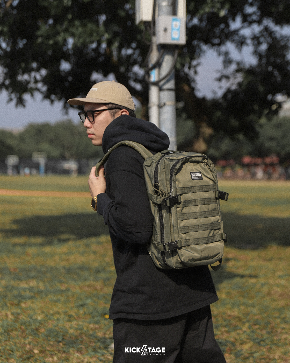 PALLADIUM BAROUDEUR PR 黑色 沙色 軍綠 尼龍 防水 多夾層收納 休閒 大容量 後背包【BG623】