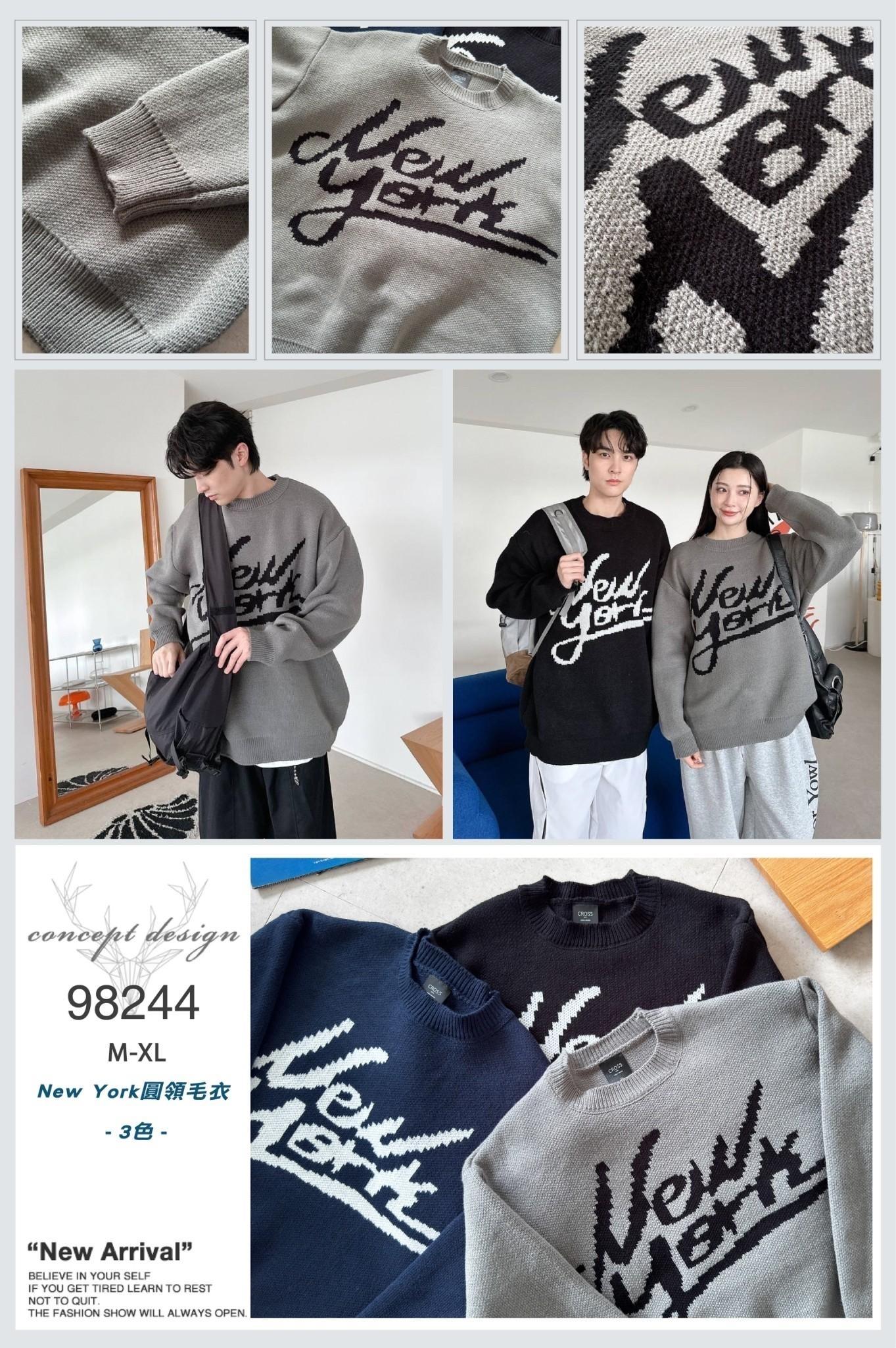 New york 圓領毛衣 98244