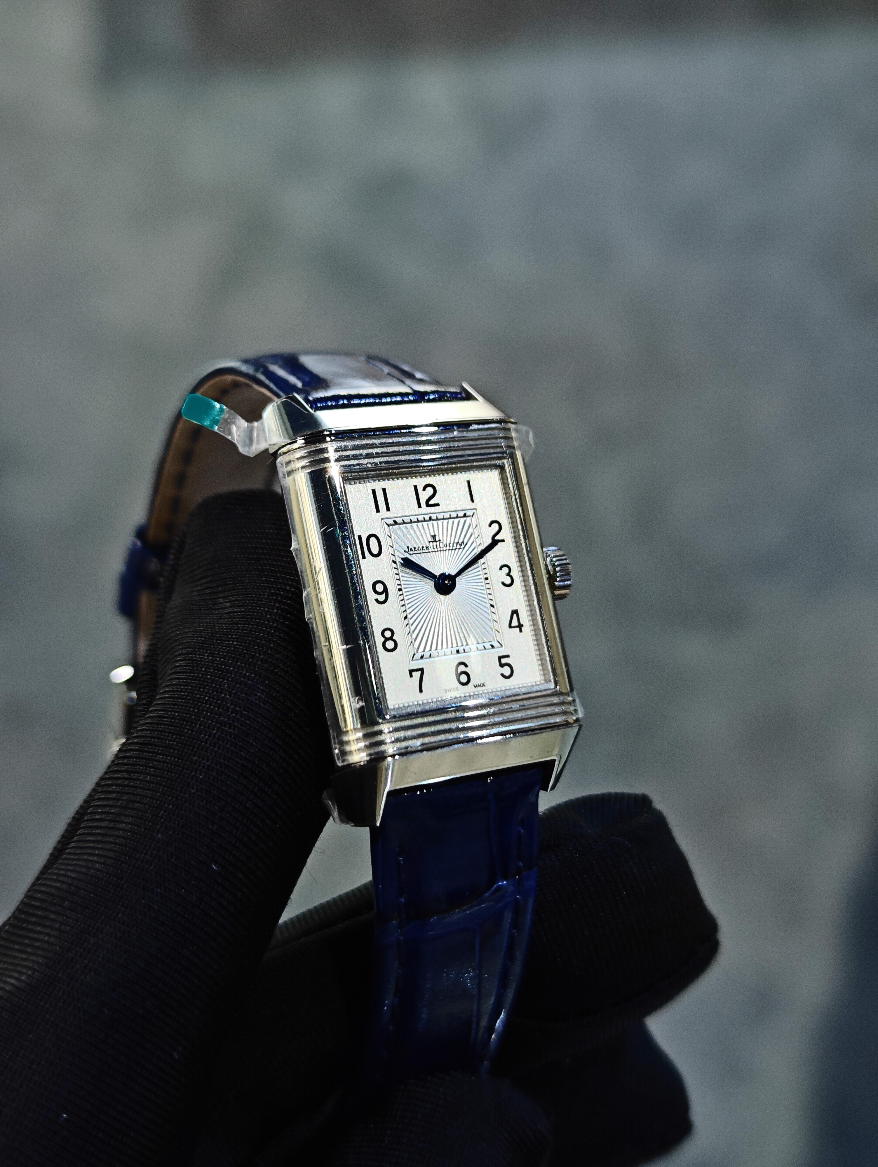 BRAND NEW JAEGER Q2668432 SILVER DIAL STEEL REVERSO CLASSIC DUETTO 34MM