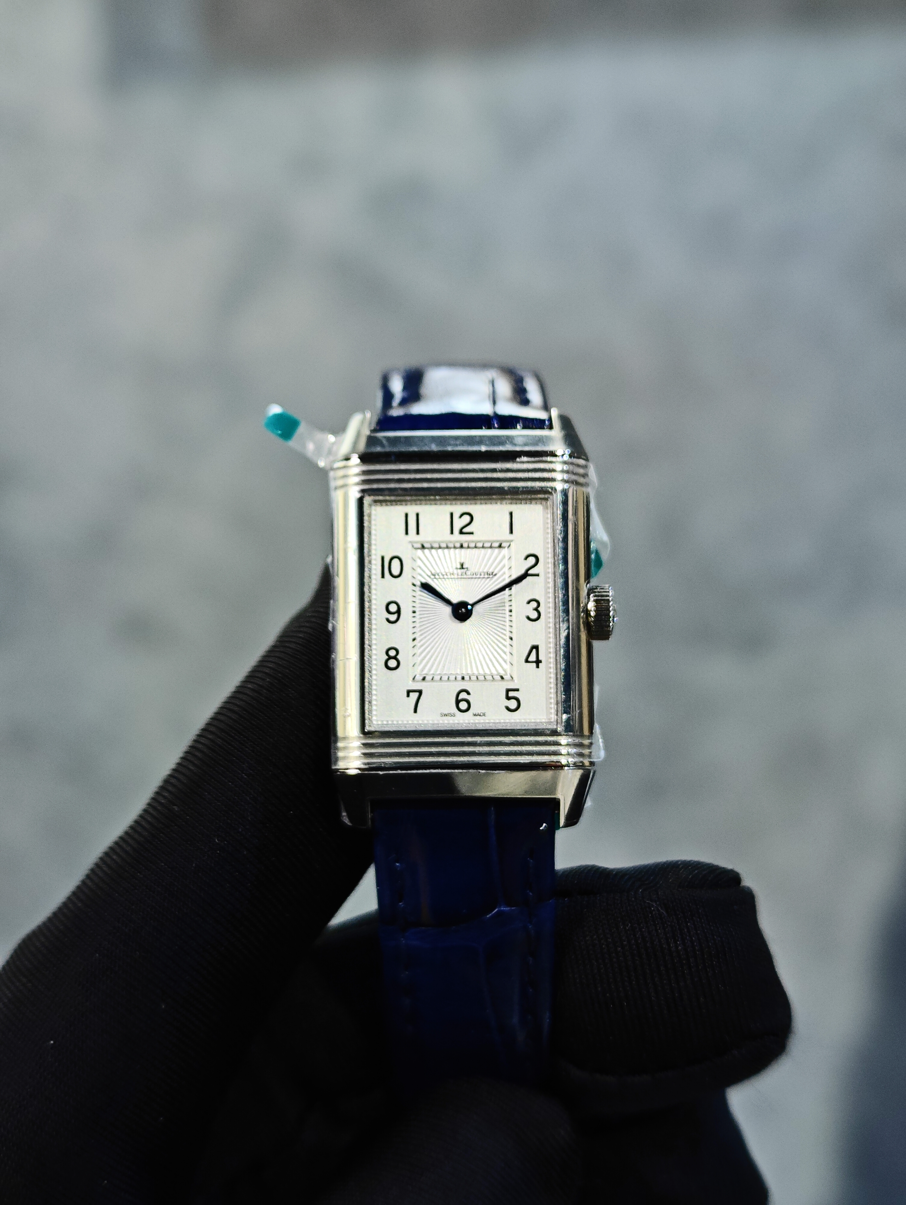 BRAND NEW JAEGER Q2668432 SILVER DIAL STEEL REVERSO CLASSIC DUETTO 34MM