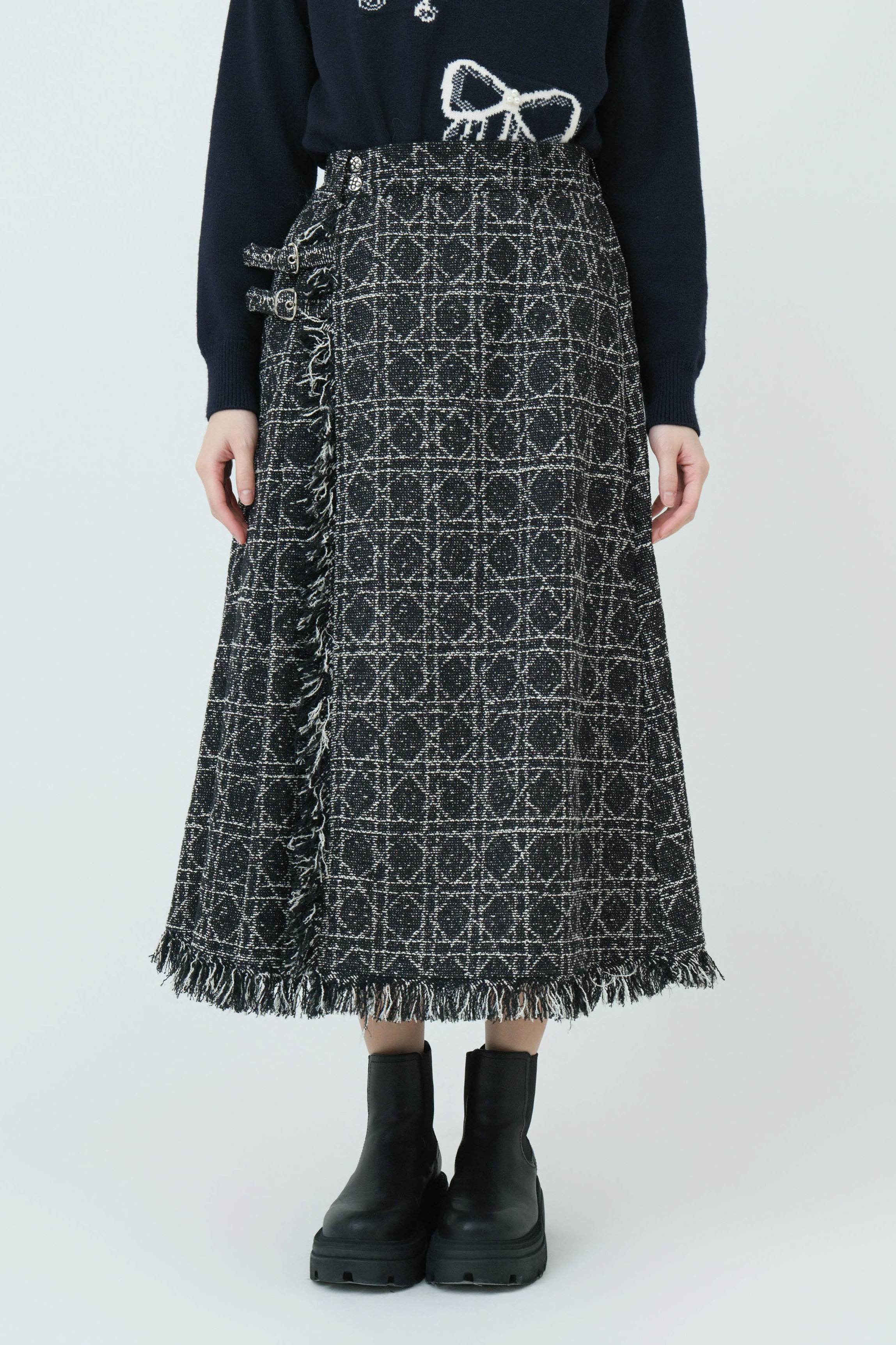 蘇蘇邊大格tweed蘇格蘭裙 (現貨款式）