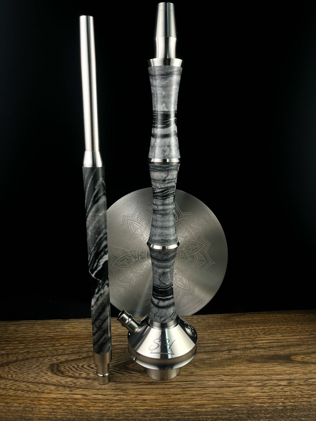 Special Hookah  Triple - Silver Wave