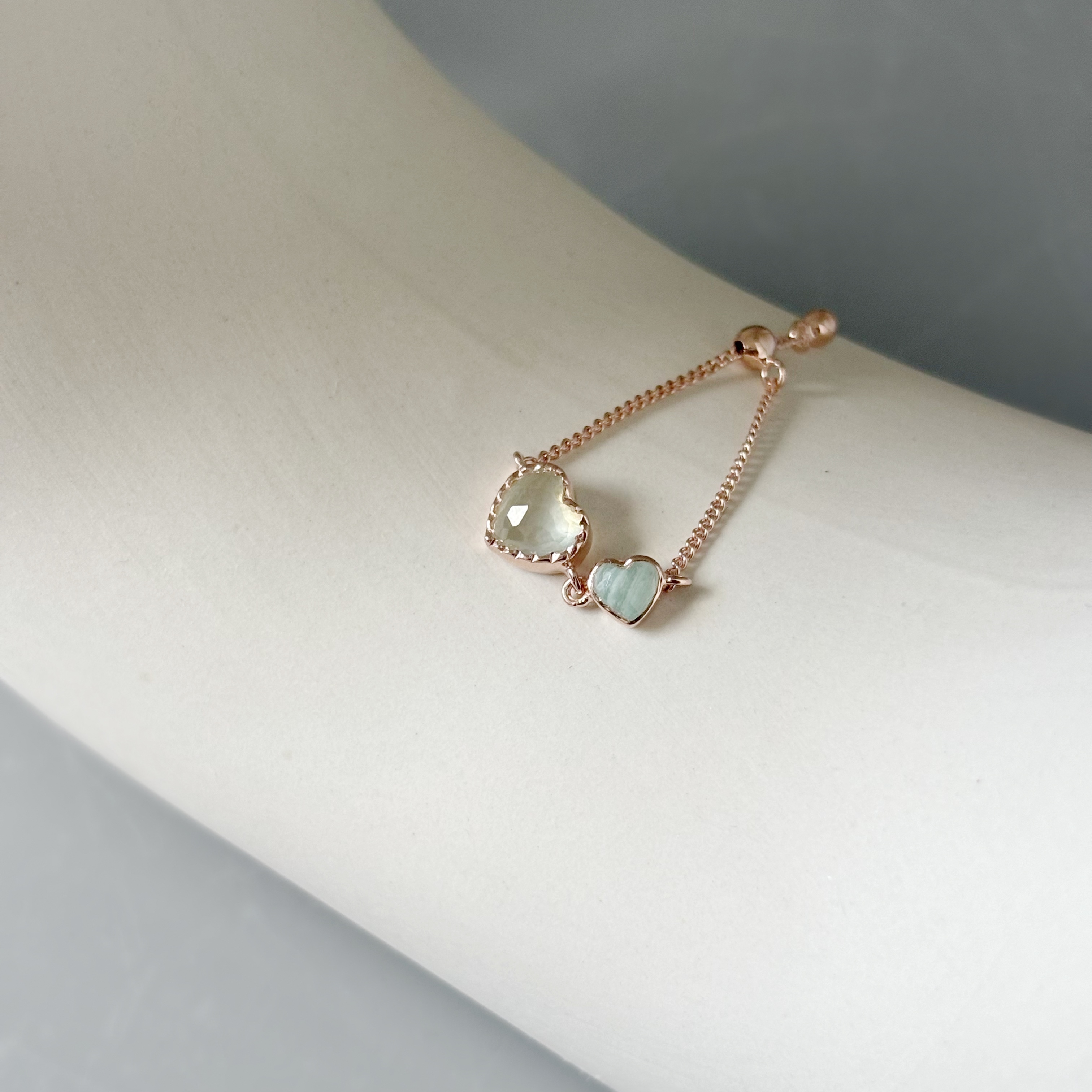 Double heart葡萄天河石鍊戒