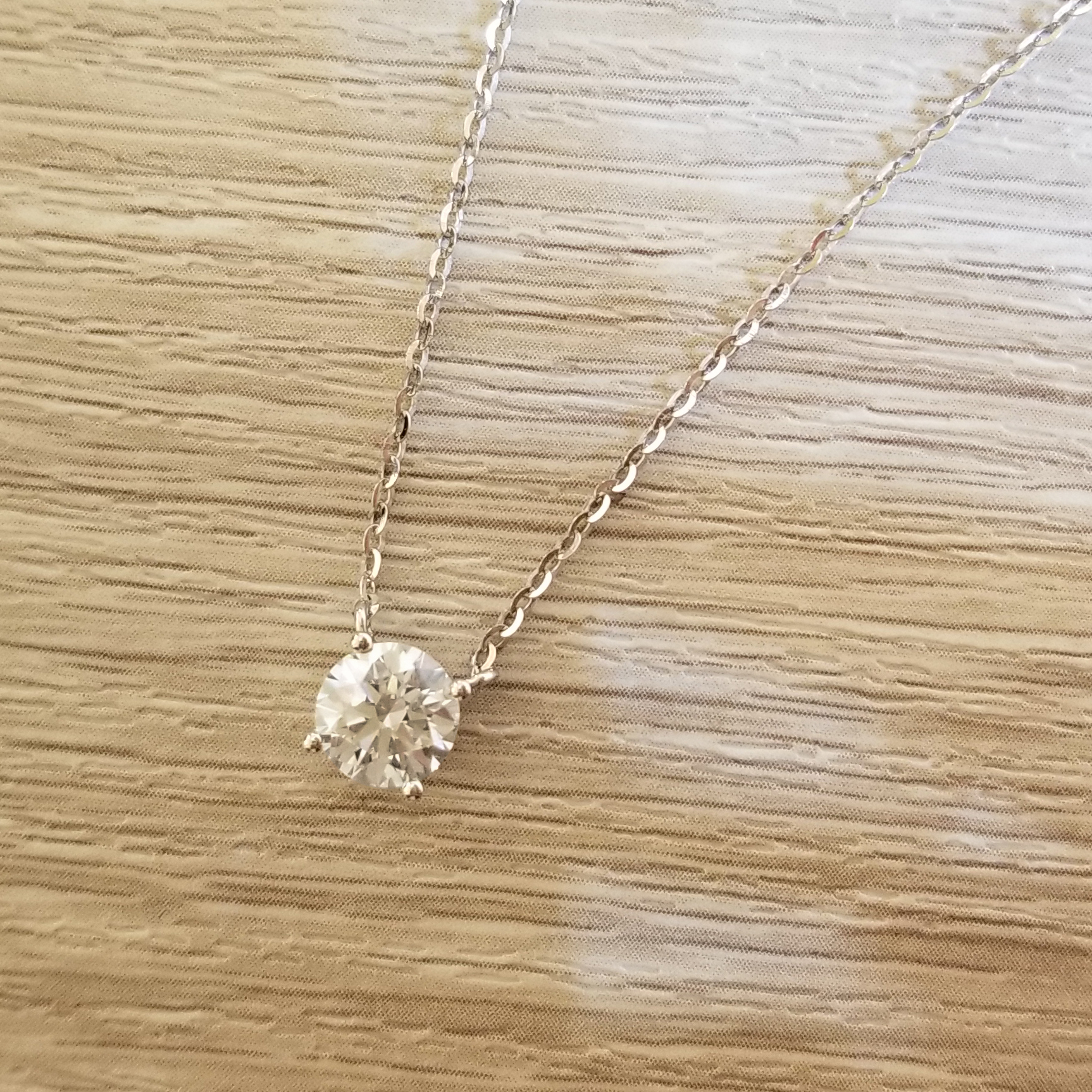 PT950鉑金 實驗室培育圓形鑽石頸鏈