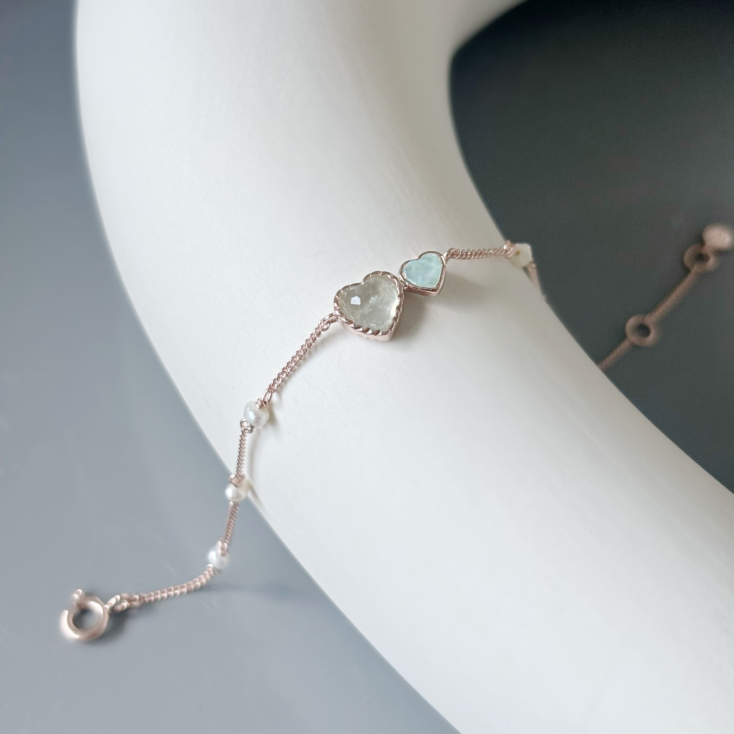 Double heart葡萄天河石手鍊