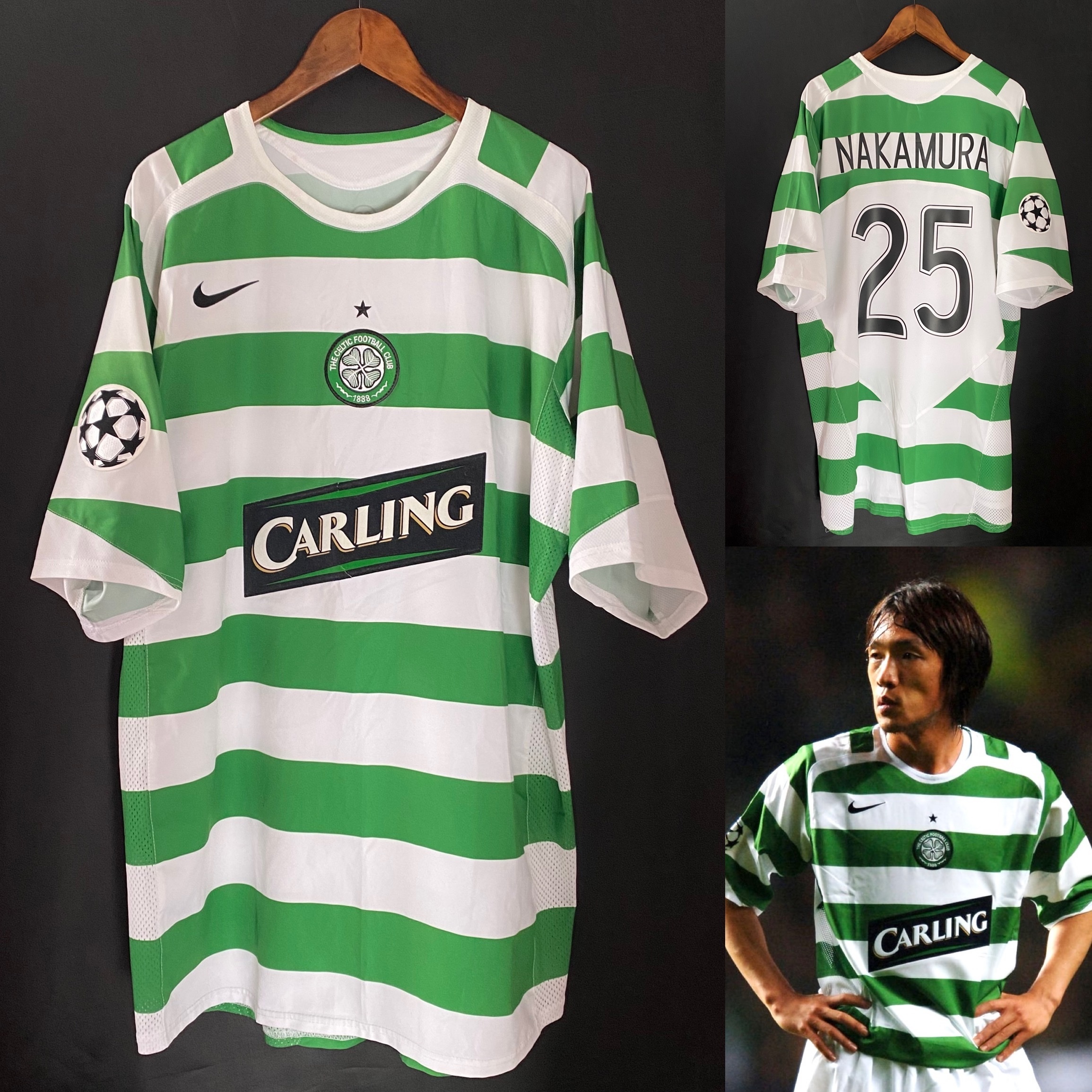 (更衣室版) 些路迪 2006-2007 Nike 歐聯主場更衣室球員版球衣 #25 NAKAMURA