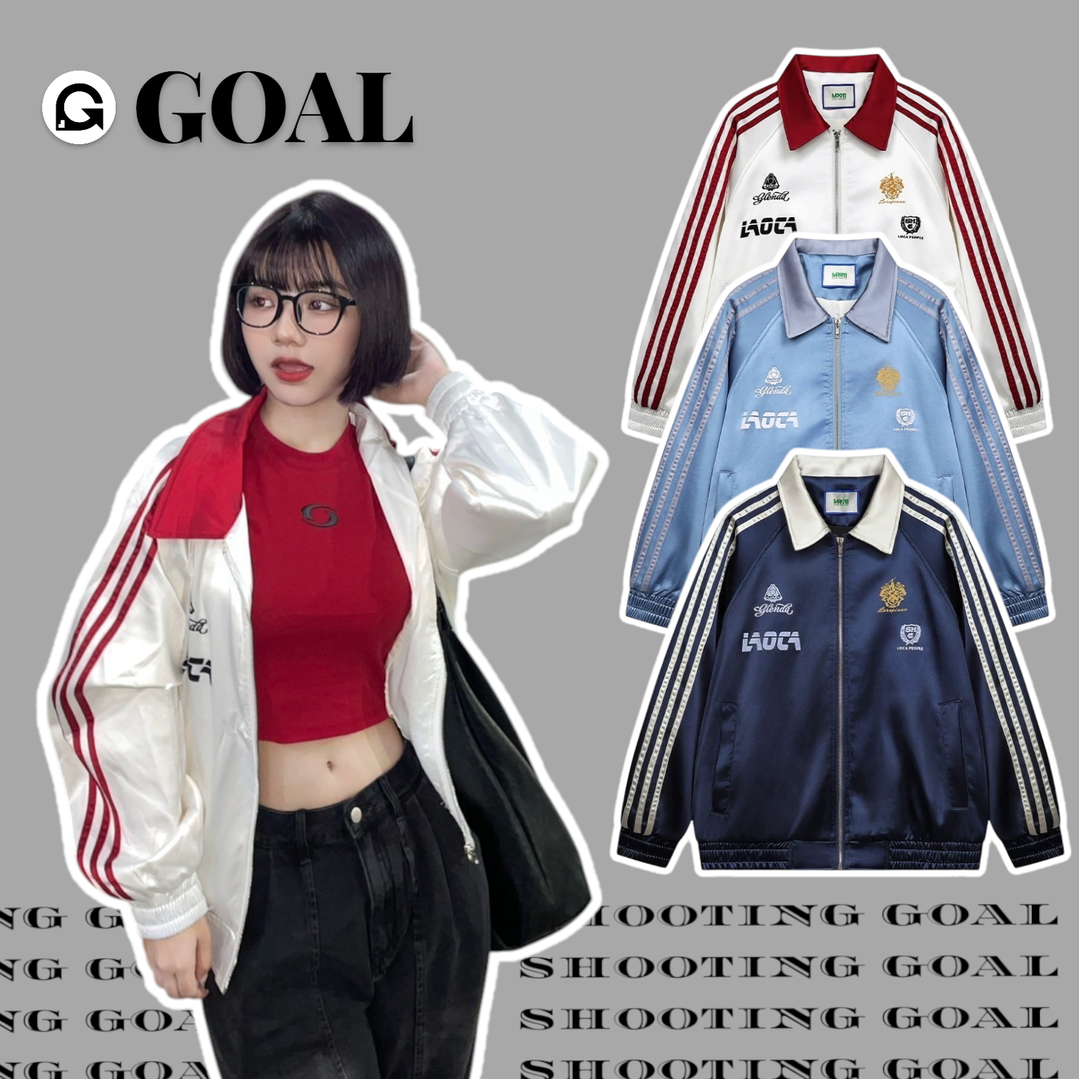 (GOAL) 美式 復古 運動 休閒 校園風 外套 911-3868