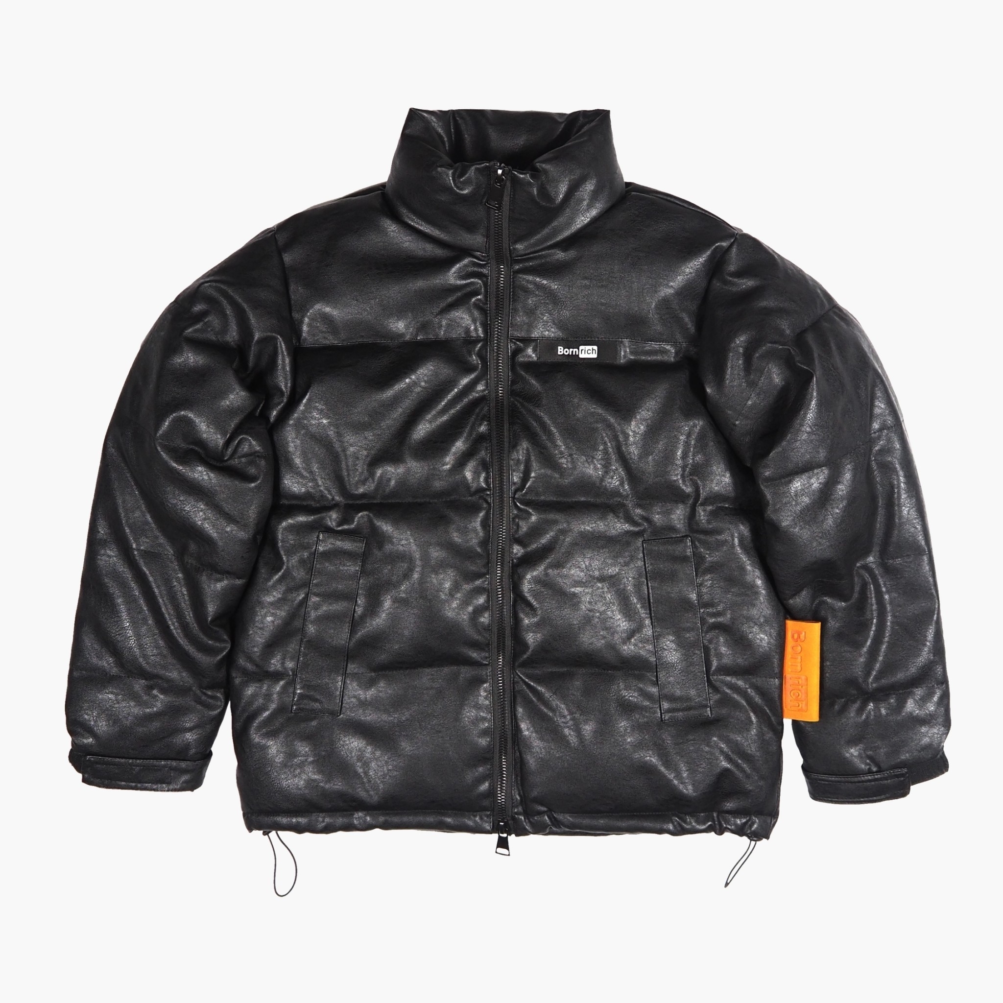 Bornrich / Padded Leather Jacket 鋪棉拉鍊皮外套