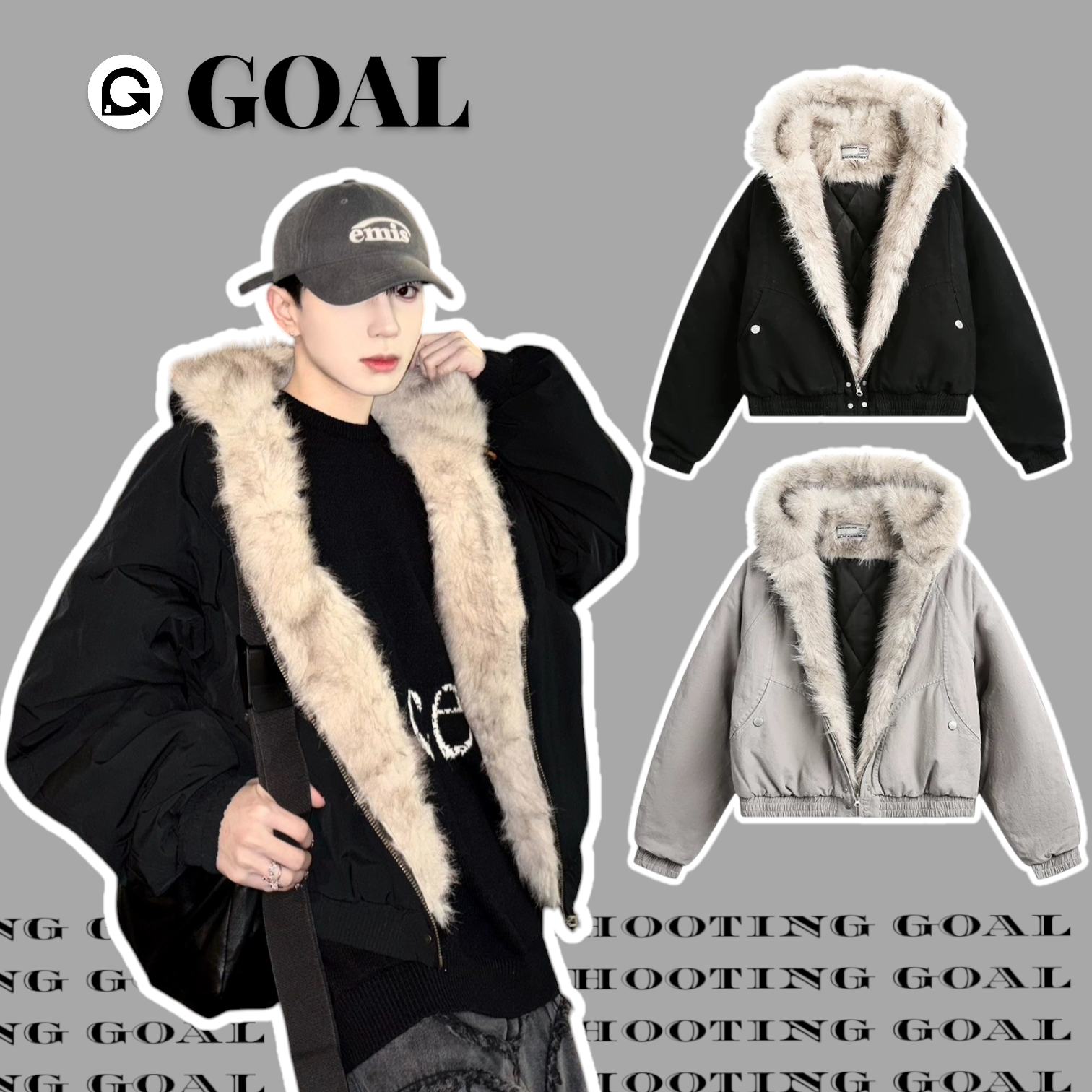 (GOAL) 座山雕 加絨外套 美式 秋冬必備 連帽外套68369