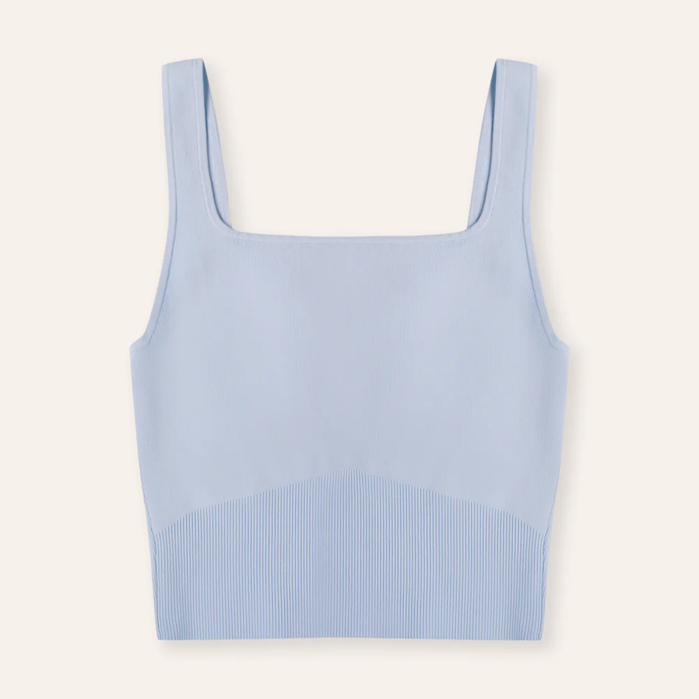 1SL0605-006 STELLAM Rosemary Jersey Knit Top Baby Blue #23020790226 (C-BR-E)