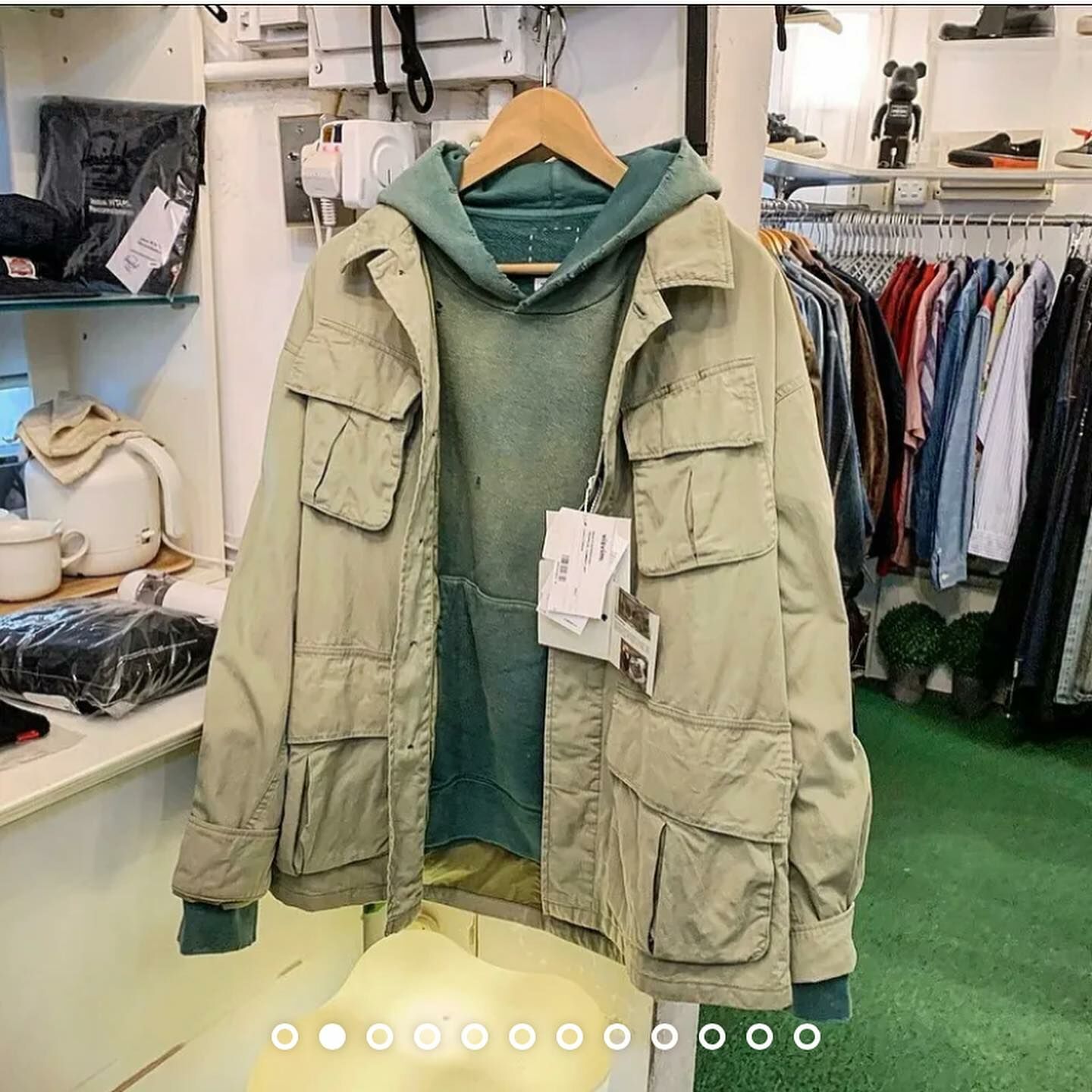 VISVIM TROPICAL COMBAT JKT *NATURAL DYE 天然染 - LT.GREEN SIZE 3 IN STOCK NOW (現貨發售中)