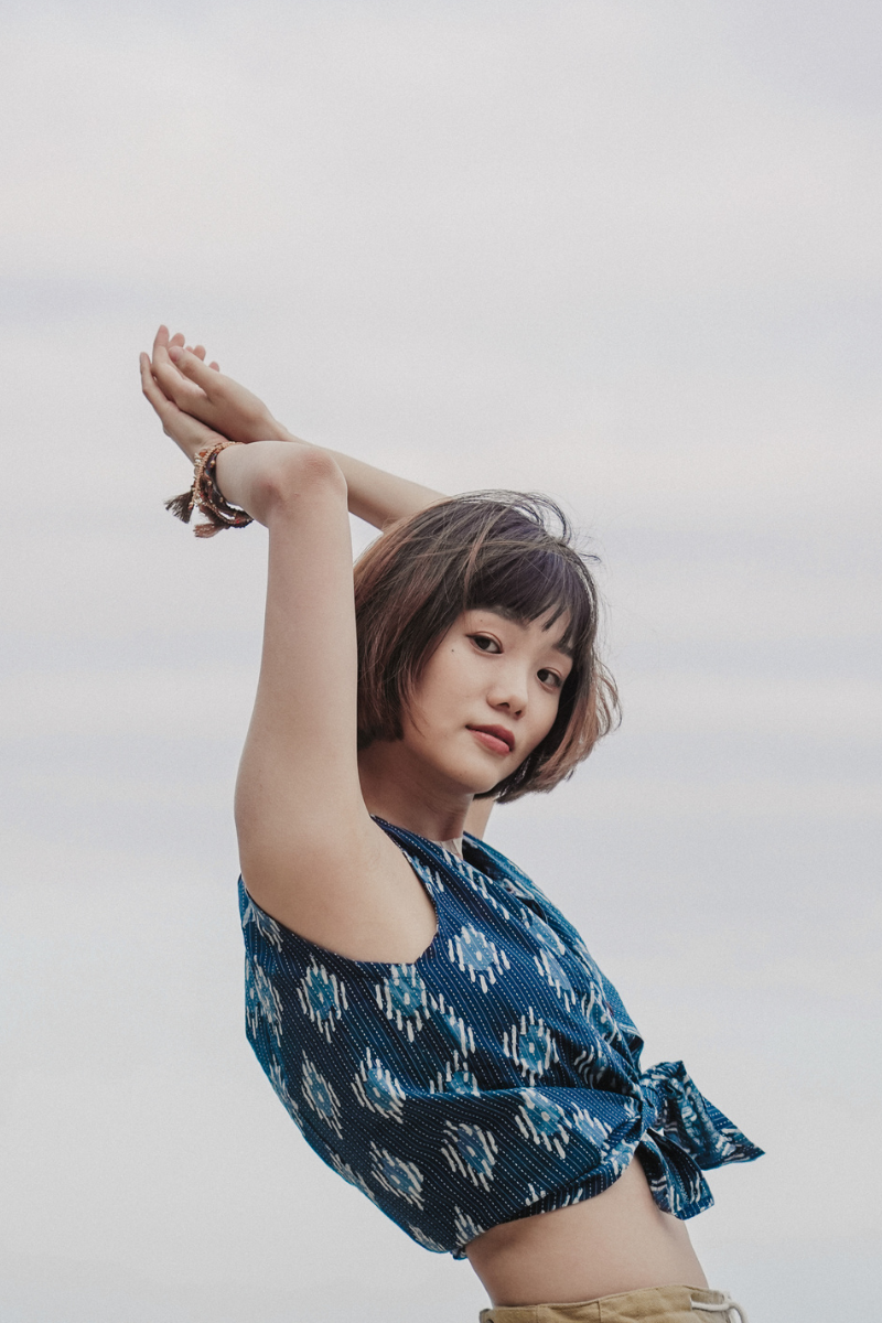 印度蓋染工藝親膚純棉 背心 - 浪花