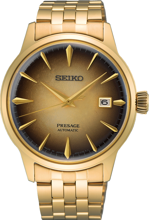 萬年鐘錶 - SEIKO Presage   東京銀座地區 Star Bar  奶油金色調酒系列經典機械錶 SRPK48J1 / 4R35-01T0F  錶徑40.5MM