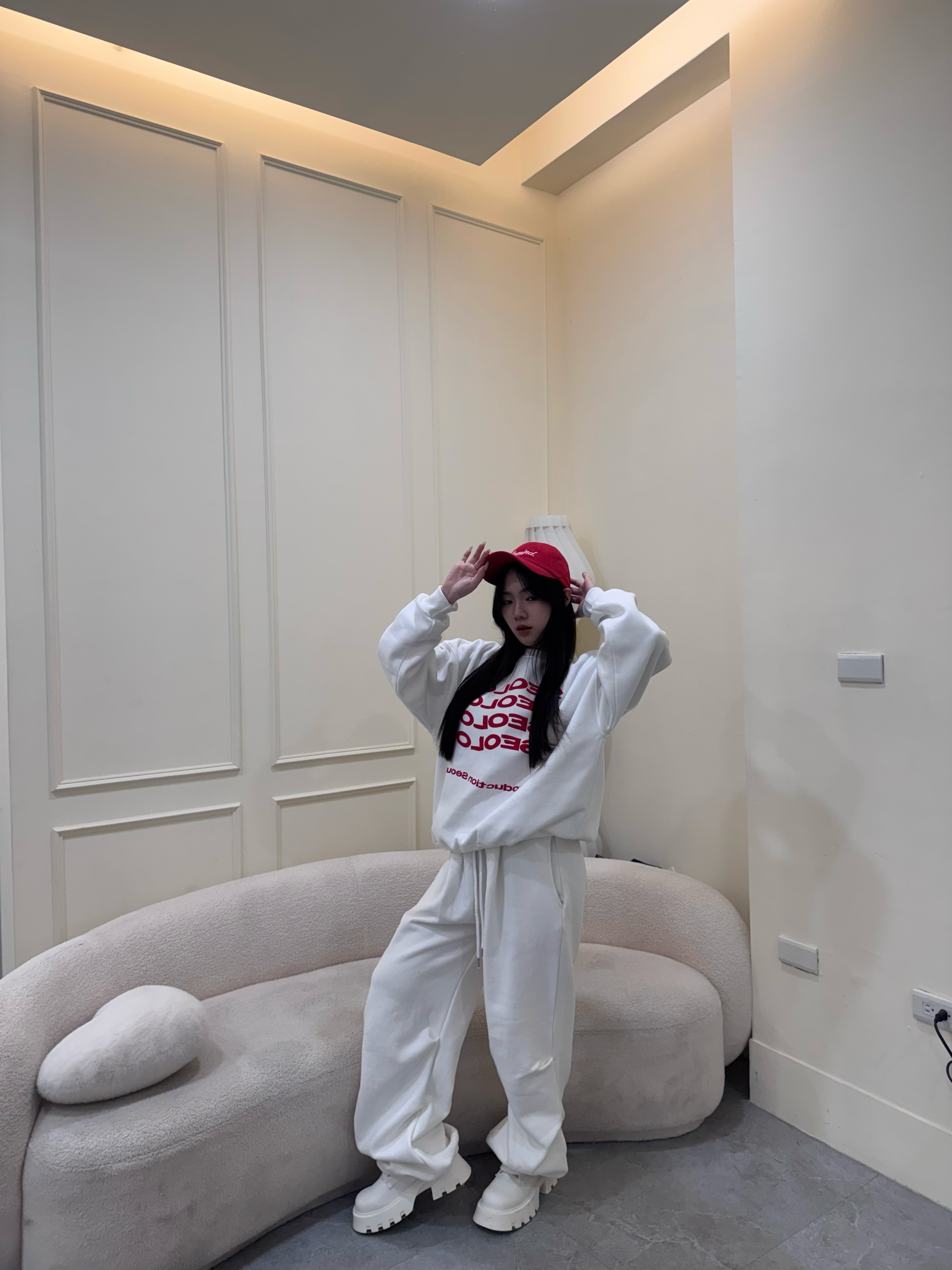 內刷毛暖爐抽繩棉褲