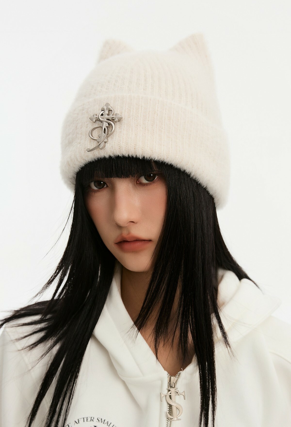 STK SmallTownKid 貓耳 針織毛帽