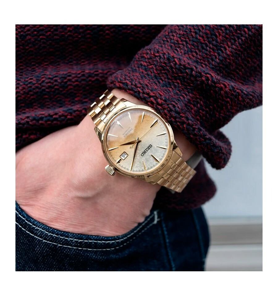 萬年鐘錶SEIKO Presage 奶油金色調酒系列經典機械錶SRPK46J1 / 4R35-01T0Q 萬年鐘錶SEIKO Presage 奶油金色調酒系列經典機械錶SRPK46J1 / 4R35-01T0Q
