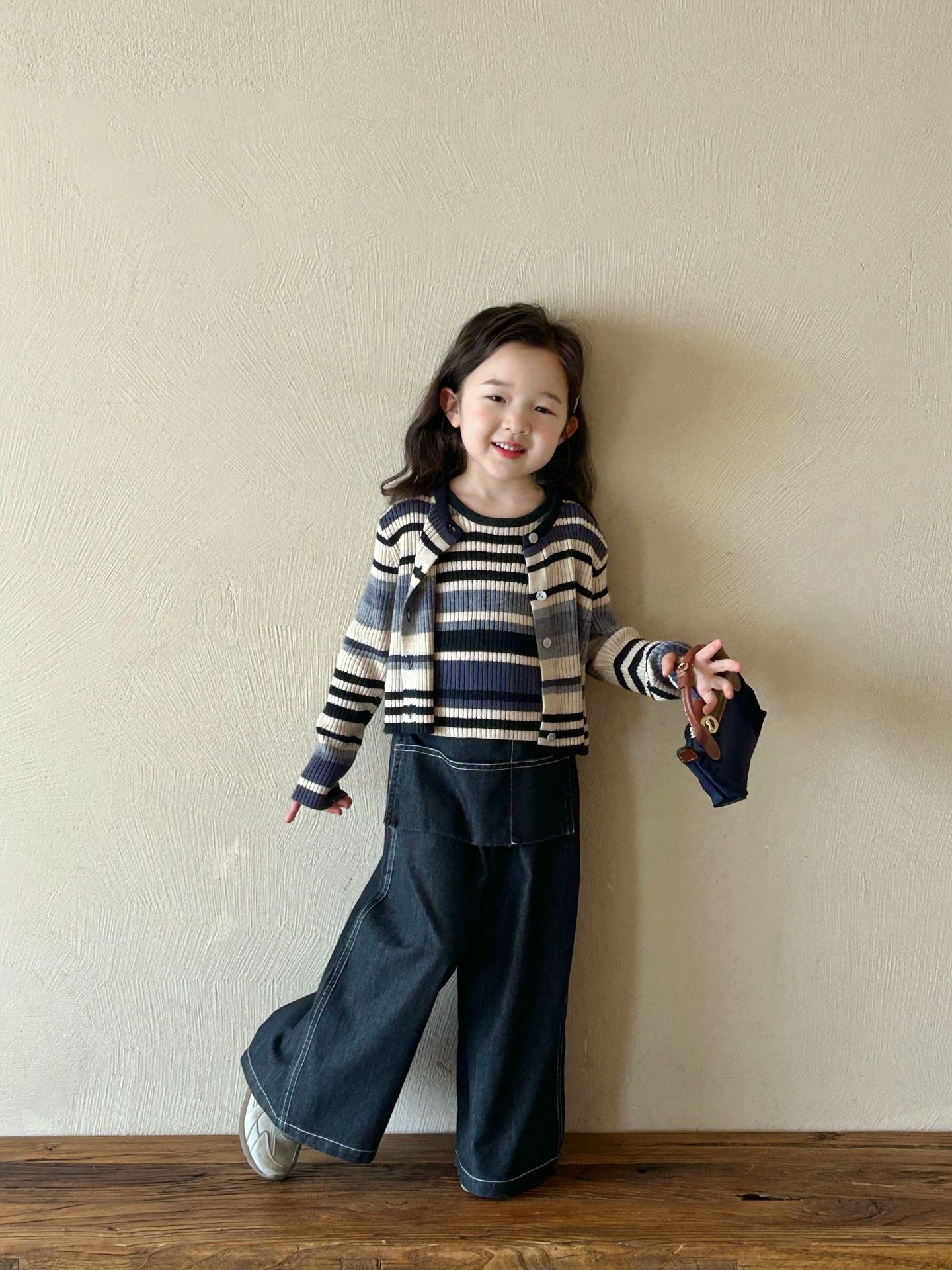 日系無印感條紋背心+外套