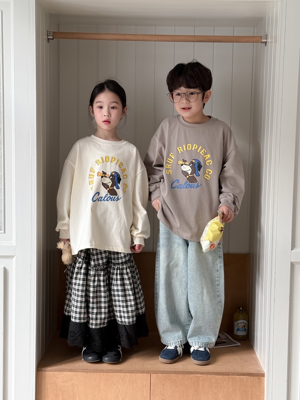 寬鬆感小狗上衣