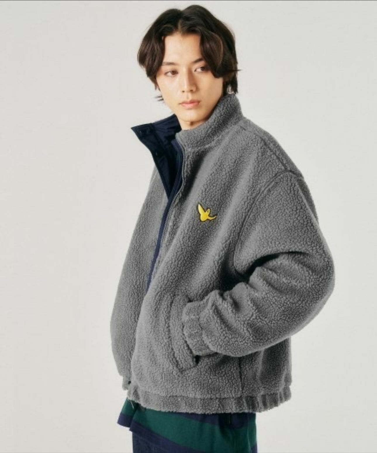 【現貨】小飛人 KR012265 雙面外套 (灰+藍)