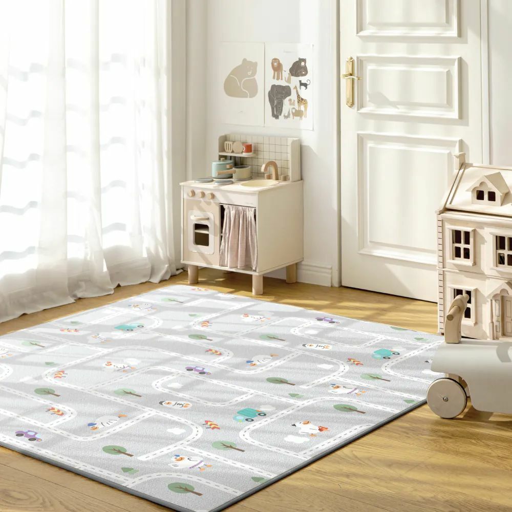 Parklon Prime Living 雙面包邊地墊 - Balloon Alphabet + Downtown Duck