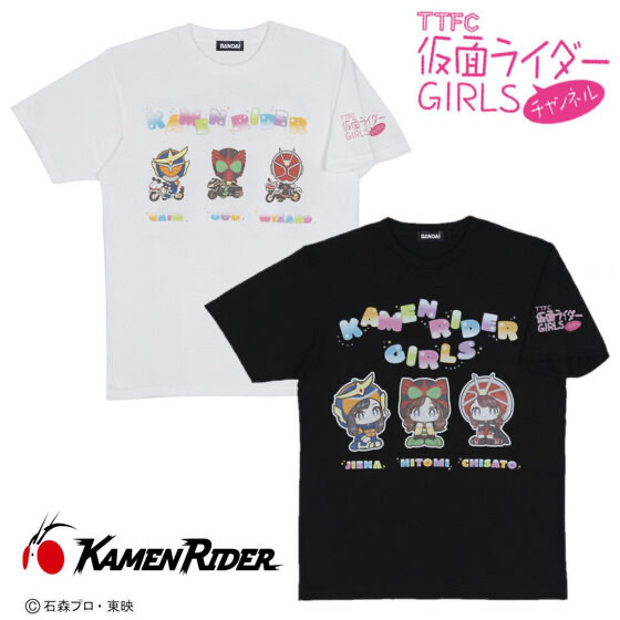 223755 Pbandai 預訂 2025/4月 TTFC　仮面ライダーGIRLSチャンネル　Tシャツ