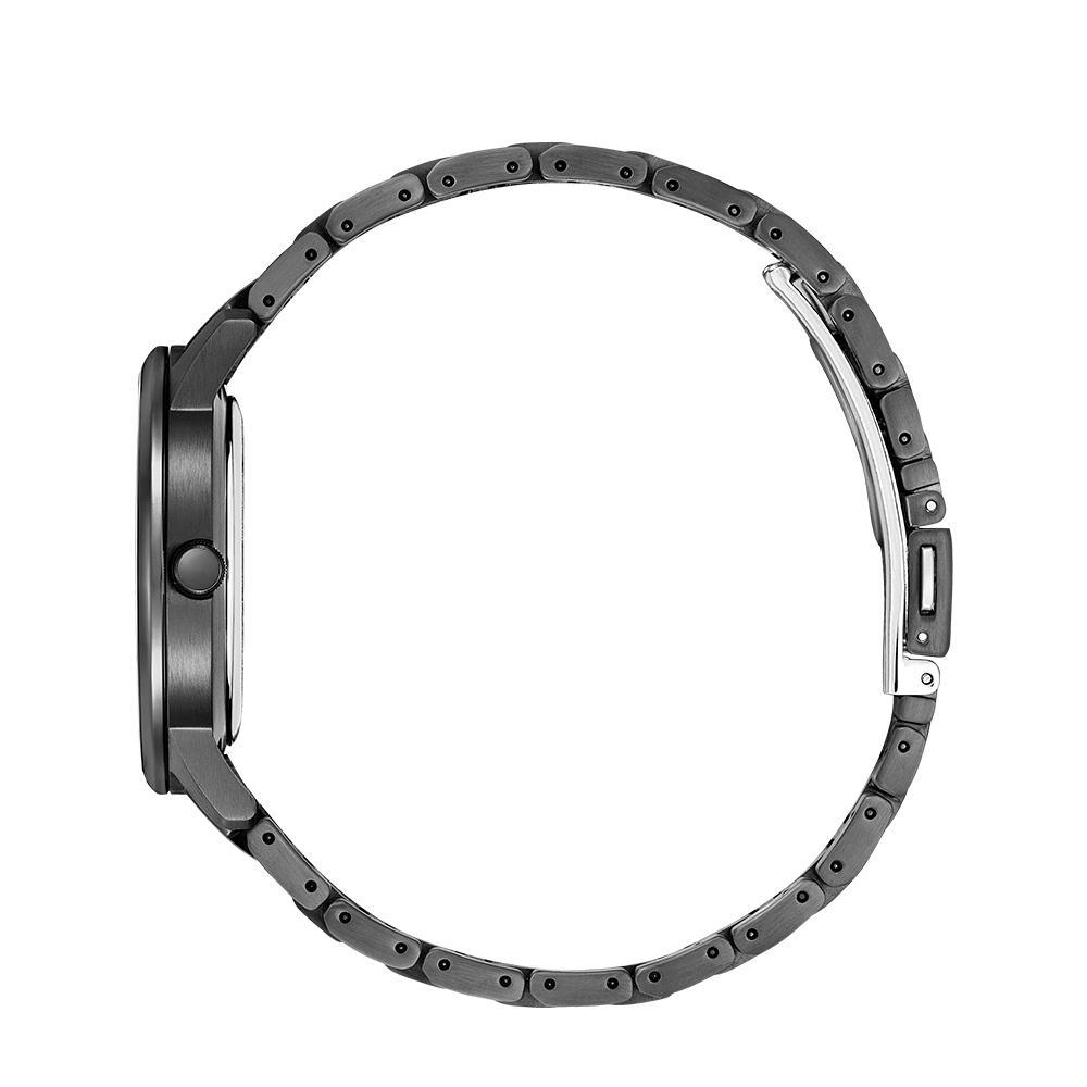 萬年鐘錶 - Citizen 星辰錶  光動能系列  全黑款紫夜星河光動能不鏽鋼男錶 BM7595-89X 錶徑39.2MM