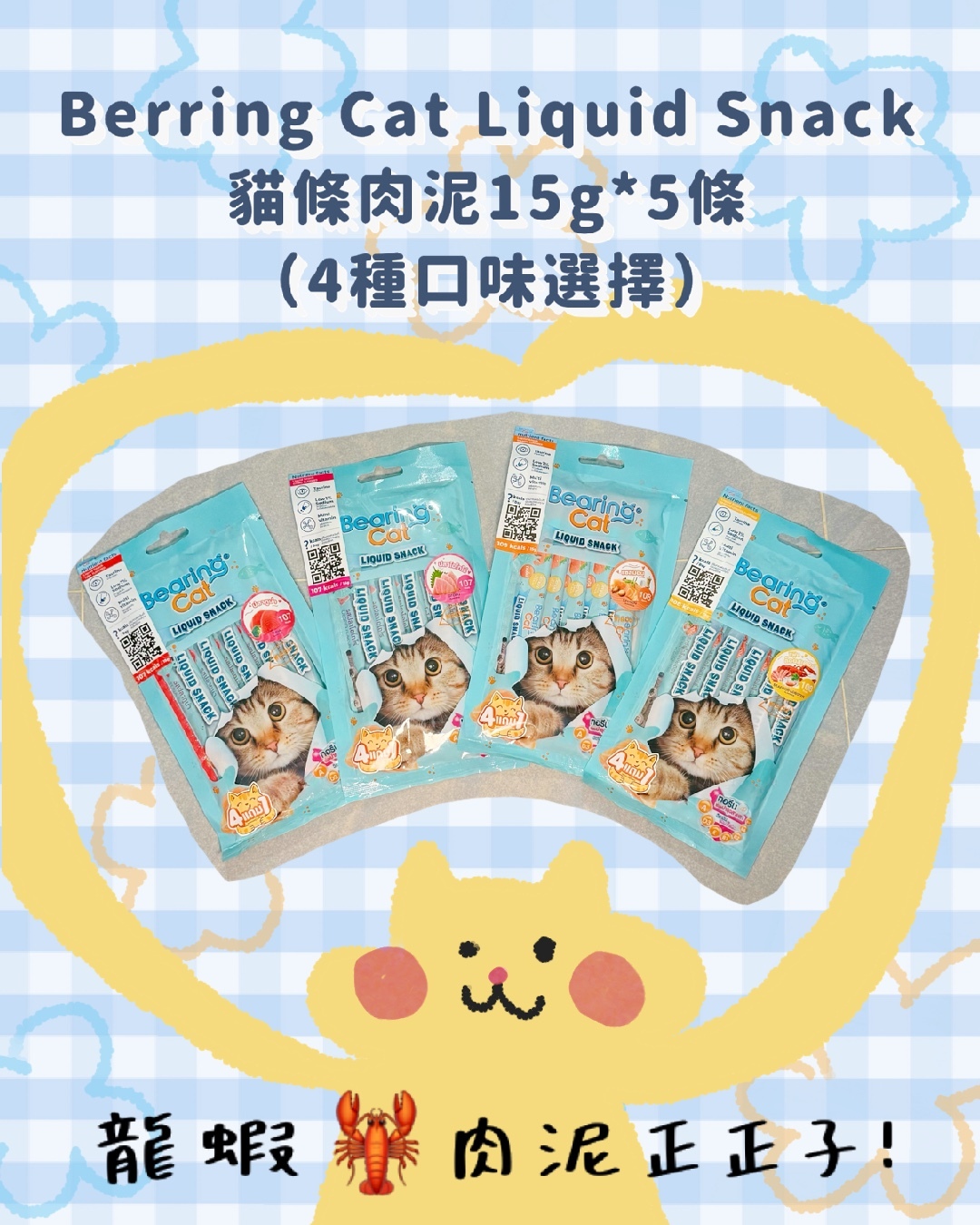 Berring Cat Liquid Snack 貓條貓零食 慕斯 15g*5條（4種口味選擇）