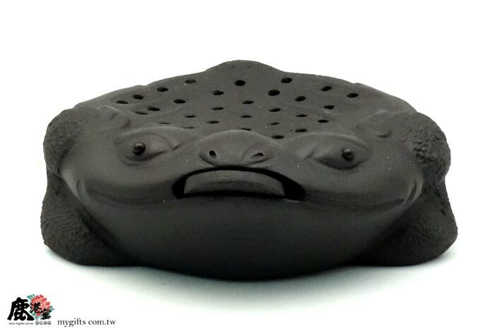 鹿港窯-紫砂陶-金蟾蜍杯墊