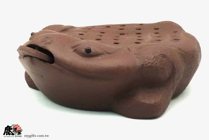 鹿港窯-紫砂陶-金蟾蜍杯墊