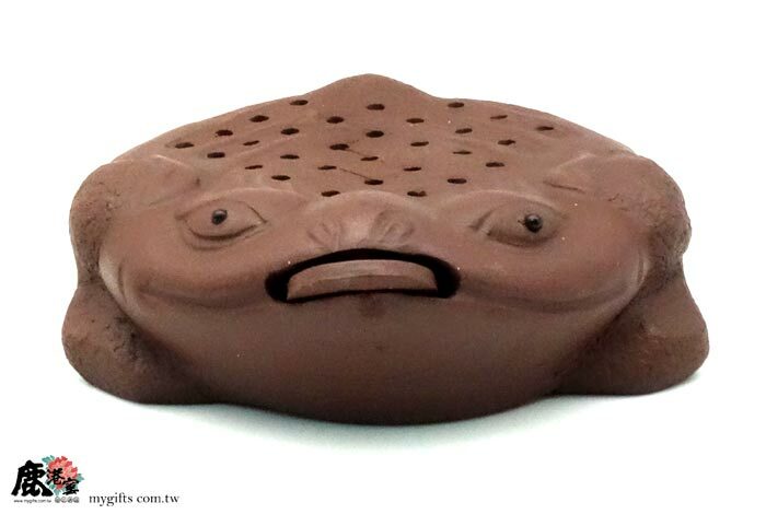 鹿港窯-紫砂陶-金蟾蜍杯墊