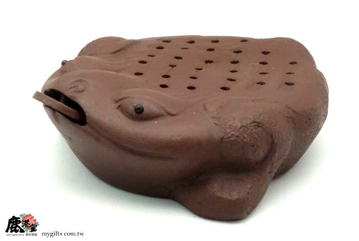 鹿港窯-紫砂陶-金蟾蜍杯墊