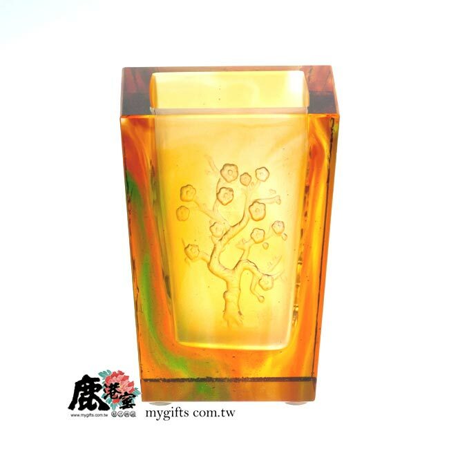 梅蘭竹菊琉璃筆筒｜四君子氣節花器 雅韻入室添書香