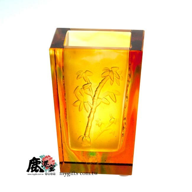 鹿港窯 居家開運琉璃珍藏【梅蘭竹菊四君子-花器&筆筒】