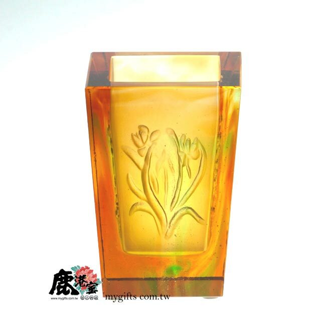 鹿港窯 居家開運琉璃珍藏【梅蘭竹菊四君子-花器&筆筒】