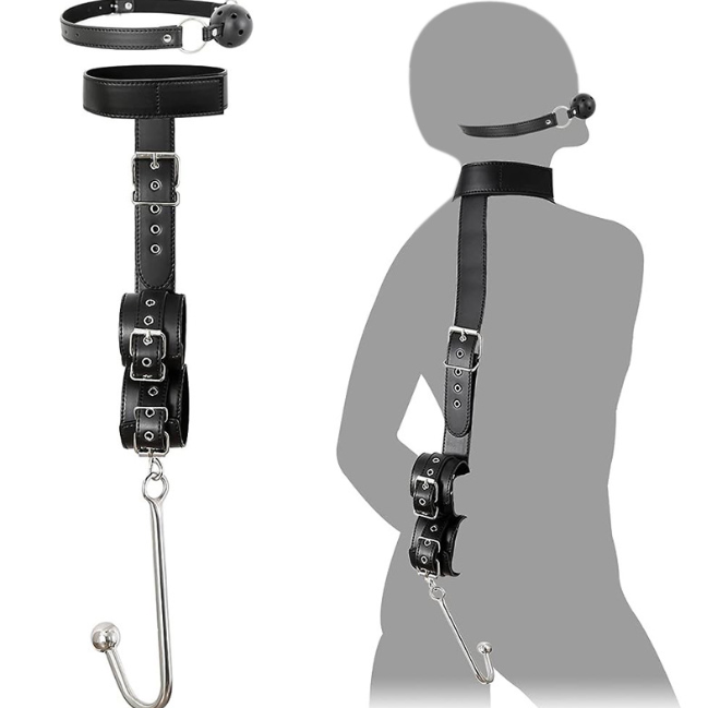 反手綁肛勾連口塞SM套裝