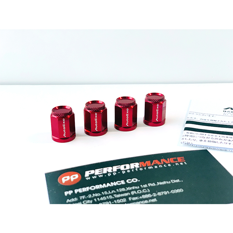 AUTOEXE 氣嘴蓋(紅)